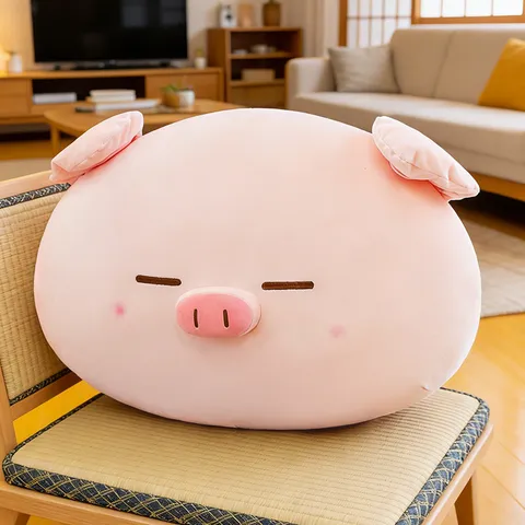 Cute Pink Pig Plush Pillow Cartoon Stuffed Animal Soft Cushion For Office Nap And Home Decor Gift