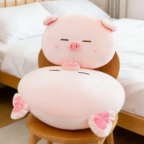 Cute Pink Pig Plush Pillow Cartoon Stuffed Animal Soft Cushion For Office Nap And Home Decor Gift