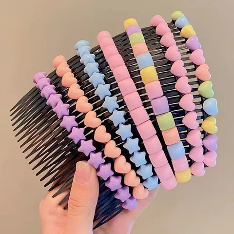 Kinderen Leuke Hart Ster Haarkam Zoete Pony Haarspeld Kinderen Haaraccessoires