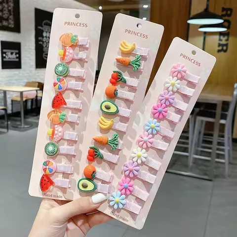 Bambini Carino Cartoon Frutta Animale Mollette per Capelli in Plastica Fermagli Becco d'Anca Accessori Capelli Dolce per Ragazze Stile Quotidiano