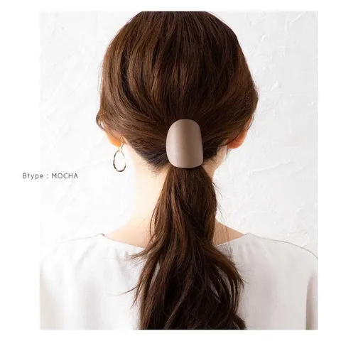 Japanese Minimalist Metal Hair Hook Morandi Color Ponytail Hair Clip High-End PU Leather Hair Buckle Headwear Accessories