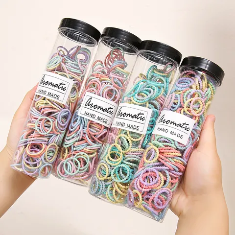 Kinderen Mini Kleurrijke Elastische Haarbanden Kleine Naadloze Rubberen Band Geen Schade Haarelastiek Voor Peuter Meisjes Haaraccessoires