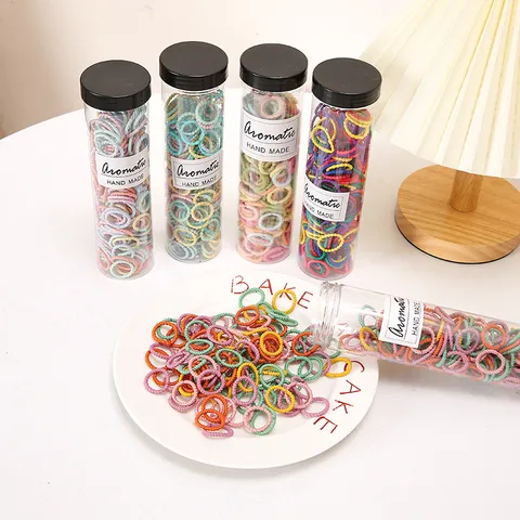 Kinderen Mini Kleurrijke Elastische Haarbanden Kleine Naadloze Rubberen Band Geen Schade Haarelastiek Voor Peuter Meisjes Haaraccessoires