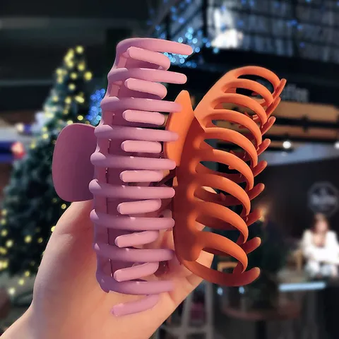 Koreaanse Stijl Gematteerd Grote Haarklem Elegante Acryl Haarspeld Voor Vrouwen Dagelijks Haaraccessoires