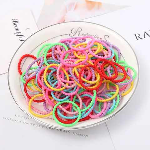 100 Pièces Élastiques à Cheveux Haute Élasticité pour Femmes Filles Couleur Nordique Attaches Queue de Cheval Accessoires Cheveux