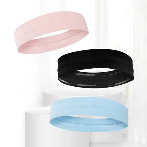 Anti-Slip Silicone Sports Headband Knitted Sweatband For Men Women Yoga Running Gym Fitness Training Quick Dry Hair Band