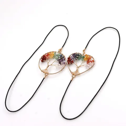 Marcapáginas de Cuerda Elástica de Árbol de la Vida de Strass Envuelto a Mano Marcapáginas de Metal Vintage Forma Corazón Redondo para Papelería Escuela Oficina