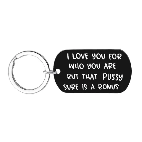 Lustige Humorvolle Zitat Edelstahl Hundemarke Schlüsselanhänger Halskette Für Paare Gravierte Beschriftung Anhänger Valentinstag Geschenk