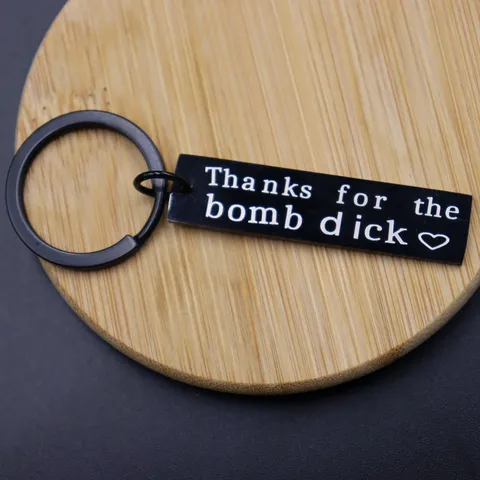 Edelstahl Lustige Herz Schlüsselanhänger Für Paare Schriftzug Auto Schlüsselanhänger Einzigartiges Humorvolles Geschenk