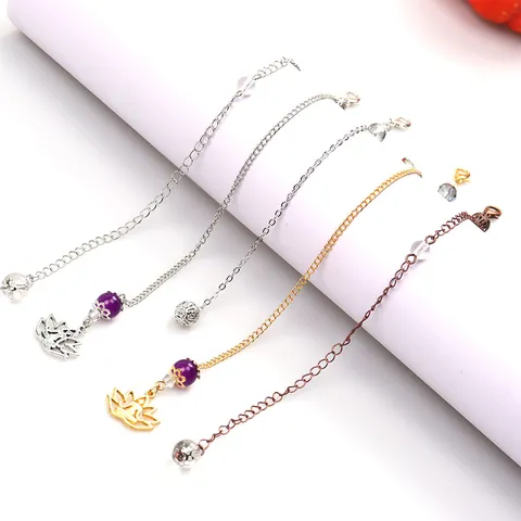 Yoga Lotos Pendelkette Chakra Kristall Perlen DIY Schmuckzubehör Für Dowsing Meditation Lotosblume Hohlkugel Metallkette