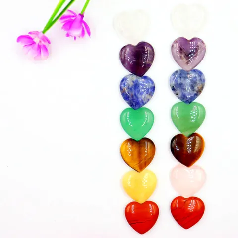 Piedras de Cristal Natural en Forma de Corazón Pulidas Sin Perforar Piedras de Corazón de Amor Set Decorativo para Sanación Meditación Decoración Hogar