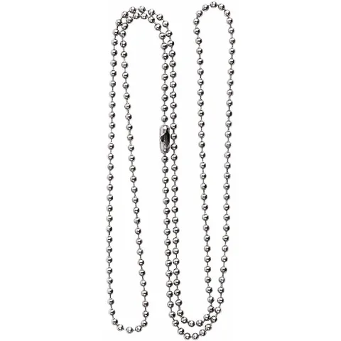 Stainless Steel Bead Chain DIY Jewelry Making Round Ball Necklace Chain Set Black Waxed Leather Cord For Pendants Dog Tags