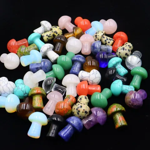 Mini Paddestoel Decor Kleurrijke Natuursteen Kristal Kleine Paddestoelen Voor DIY Micro Landschap Tuin Bloempot Tafel Ornamenten