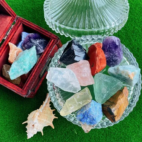 Natuurlijke Kristal Ruwe Stenen Grote Korrel Mineraal Specimen Aromatherapie Diffuser Stenen Voor Huis Decor Aquarium DIY Hanger Yoga Helende Veelkleurige Stenen
