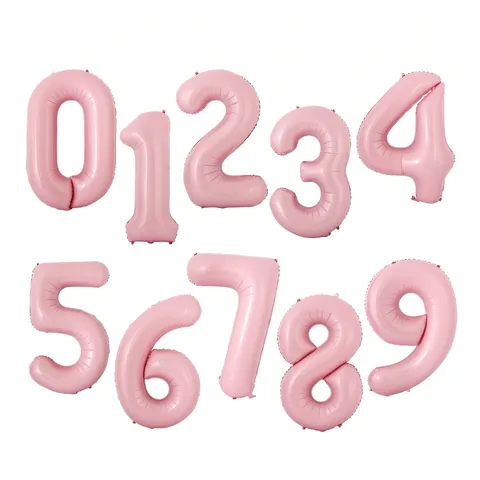 Grote Nummer Folie Ballon Roze Digitale Ballons Voor Verjaardag Feest Bruiloft Feestelijke Decoratie Benodigdheden