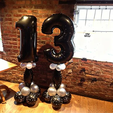 Large Black Number Balloon Aluminum Film Mylar Balloon For Birthday Party Celebration Kids Adult Event Decoration