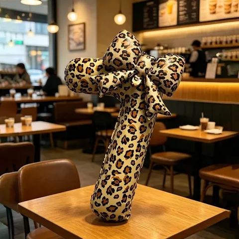 Leopard Print Bowknot Aluminum Foil Balloon Animal Pattern Balloon For Birthday Party Celebration Event Decoration