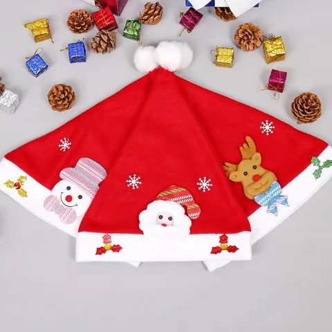 Festive Christmas Velvet Santa Snowman Reindeer Hat Party Costume Photo Prop Holiday Decoration Headwear