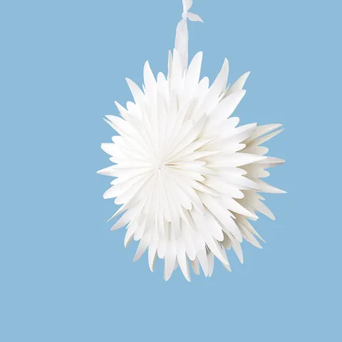 Foldable Paper Snowflake Hanging Ornament White And Red Paper Crafts For Christmas Wedding Birthday Party Home Decor