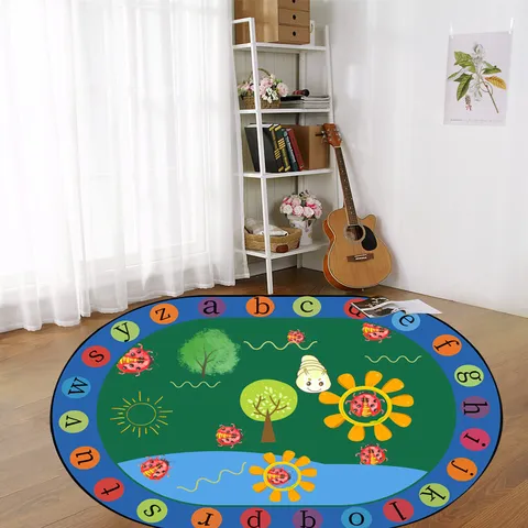 Alfombra de Gateo Educativa de Rayuela de Dibujos Animados para Niños Alfombra de Educación Temprana para Dormitorio