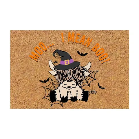 Halloween Doormat Horror Pumpkin Skeleton Welcome Door Mat Non-Slip Polyester Floor Mat For Entrance Bathroom Decor