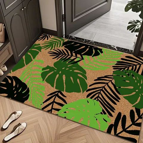 Paillasson d'Entrée en Fausse Fibre de Coco Durable Antidérapant Lavable Tapis de Bienvenue pour Entrée Cuisine Chambre Intérieur Extérieur Décoration Maison