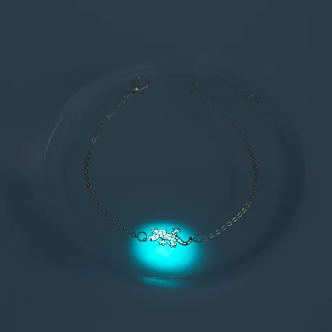 Fashion Luminous Charm Bracelet Copper Alloy Silver Link Chain Glow In The Dark Hollow Heart Moon Cat Animal Flower Bangle Gift Women Jewelry