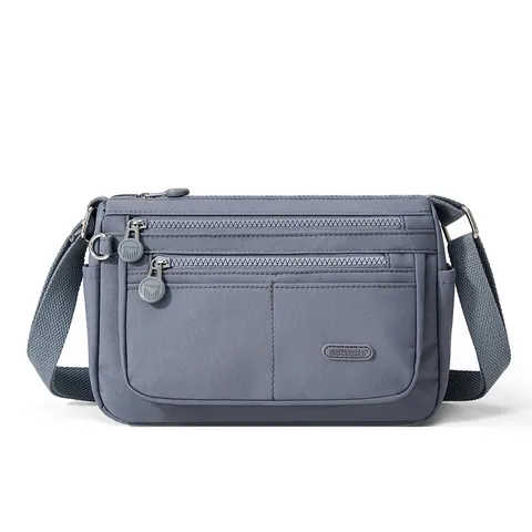 Sac Bandoulière en Nylon pour Femme Léger Multi Poches Sac Épaule Décontracté Voyage Sac à Main Grande Capacité Sac Messager pour Filles