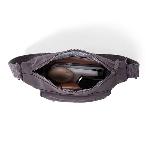 Sac Bandoulière en Nylon pour Femmes Décontracté Léger Sac à Épaule Multi-compartiments Couleur Unie Navettage Voyage Imperméable