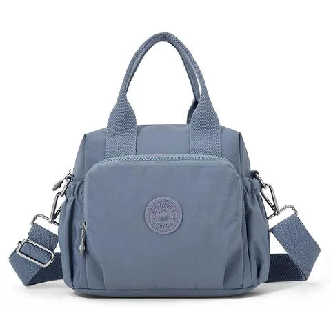 Sac Bandoulière Multicouche en Nylon pour Femme Hydrofuge Sac à Épaule Décontracté Sac à Main Polyvalent avec Multi-poches Bandoulière Réglable Sac de Voyage Grande Capacité