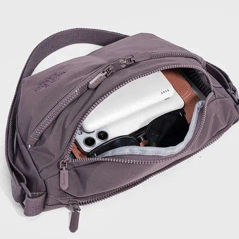 Sac Bandoulière en Nylon Imperméable pour Femmes Multi Poches Sac à Épaule Grande Capacité Décontracté Voyage Sac Messager