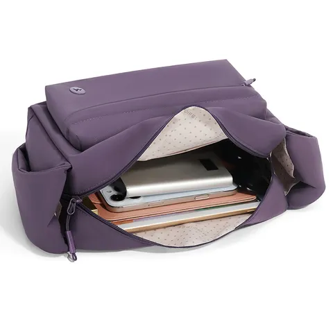 Sac à Bandoulière en Nylon Décontracté pour Femmes Grande Capacité Multifonctionnel Voyage Extérieur Sac à Épaule Simple Léger Sacoche