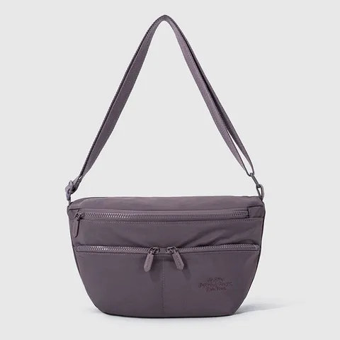 Sac Bandoulière en Nylon Imperméable pour Femmes Multi Poches Sac à Épaule Grande Capacité Décontracté Voyage Sac Messager