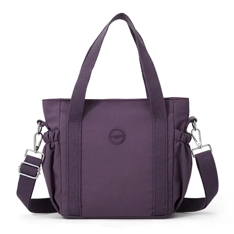 Sac Fourre-tout en Nylon Grande Capacité pour Femmes Sac à Main Bandoulière Décontracté Léger Avec Double Poignée Multi-poches Voyages Quotidien