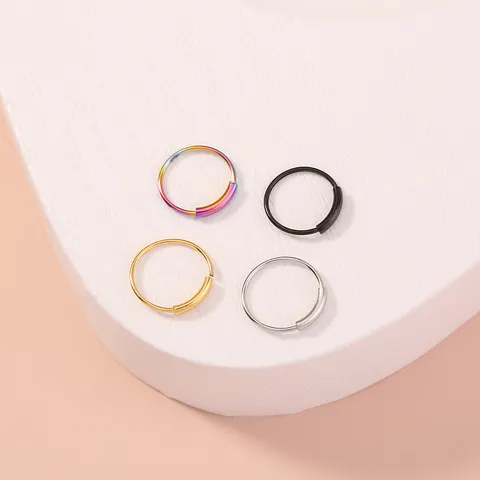 Roestvrijstalen Nep Neusring Oorring Set Lichaam Piercing Sieraden Geometrisch