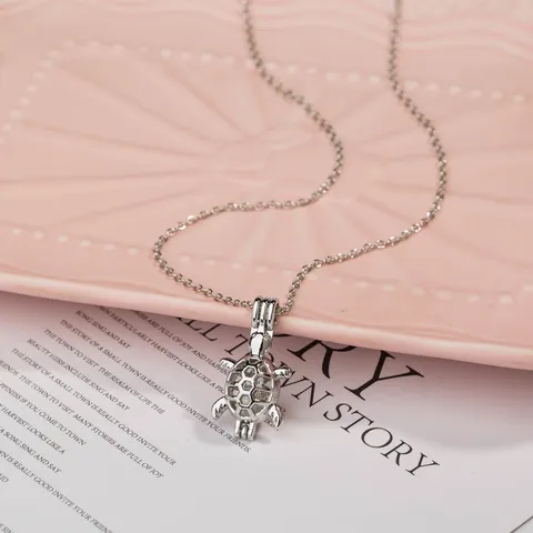Halloween Leuchtende Schildkröte Anhänger Halskette Hohllegierung Schildkröte Tierkäfig Schmuck Für Damen Party Kreativ Leuchten Im Dunkeln Geschenk