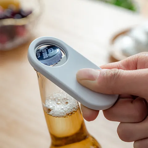 Magnetic Bottle Opener Plastic And Magnet Refrigerator Sticker Beer Bottle Cap Catcher Kitchen Gadget Tool