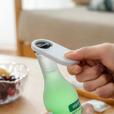 Magnetic Bottle Opener Plastic And Magnet Refrigerator Sticker Beer Bottle Cap Catcher Kitchen Gadget Tool