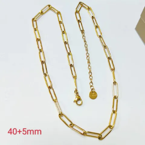 Fashion Titanium Steel Choker Necklace For Women Men Gold Plated Stainless Steel Geometric Water Wave Chain Geometric Jewelry Gift