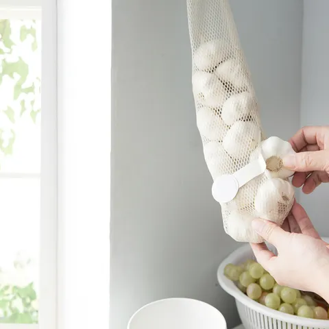Hanging Fruit And Vegetable Storage Bag Breathable Mesh Onion Garlic Organizer Kitchen Wall Mount Sundries Pouch Holder
