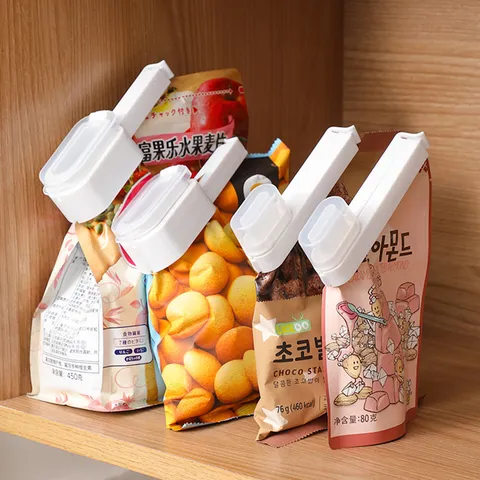 Japanese Food Bag Sealing Clip With Lid Moisture Proof Plastic Food Storage Clip For Milk Powder Snack Chips Kitchen Tools