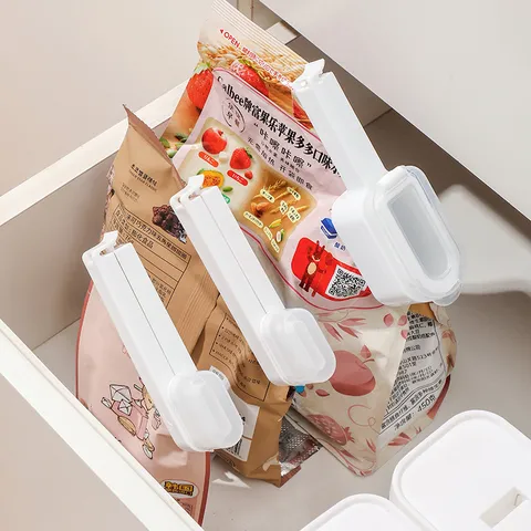 Japanese Food Bag Sealing Clip With Lid Moisture Proof Plastic Food Storage Clip For Milk Powder Snack Chips Kitchen Tools