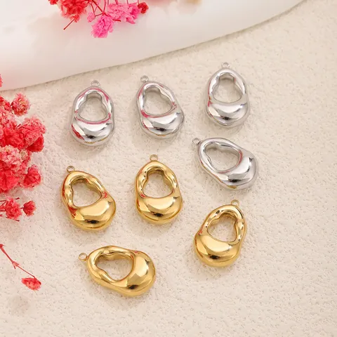 Vintage Edelstahl Kürbis Anhänger Geometrisch Hohl Unregelmäßig Charm Für DIY Schmuckherstellung Zubehör Nischen Design