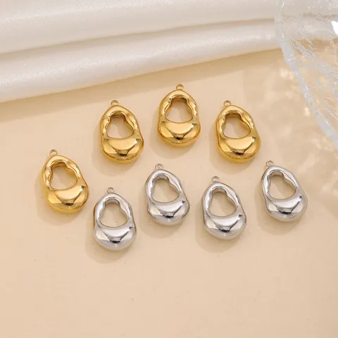 Vintage Edelstahl Kürbis Anhänger Geometrisch Hohl Unregelmäßig Charm Für DIY Schmuckherstellung Zubehör Nischen Design