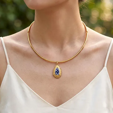 Collar de Gargantilla Minimalista de Acero Inoxidable Chapado en Oro Plata Bohemio Tubo Redondo Alambre Joyería para Mujer