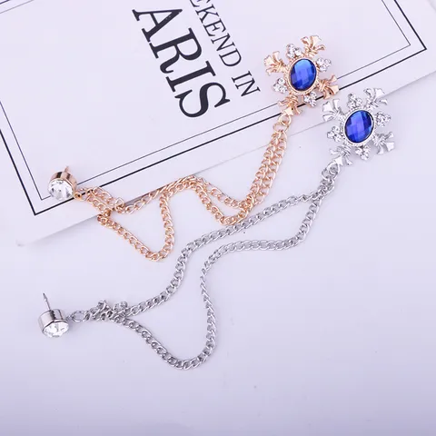 Vintage Zinklegierung Kreuz Brosche Mit Quastenkette Strass Reversnadel Für Herren Damen Gothic Punk Anzug Accessoire