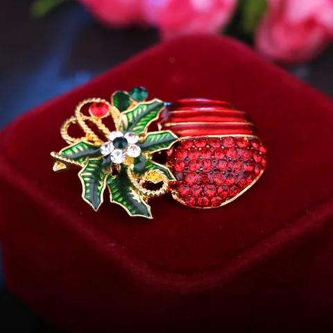 Weihnachten Brosche Pins Für Damen Herren Legierung Emaille Strass Weihnachtsmann Weihnachtsbaum Schneemann Rentier Schmuck Geschenk