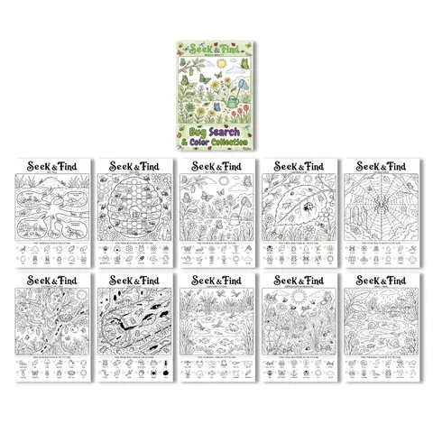 Kinder Insekten Suchen Und Finden Malbuch A4 Papier Zeichenposter Pädagogisch Handbemalt Bugs Kollektion Zeichenheft
