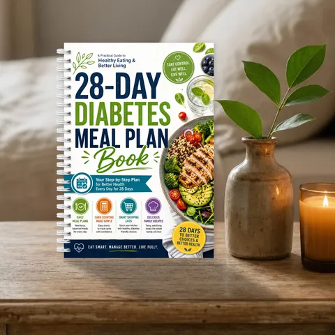 Healthy Diabetes Meal Plan Book Nutrition Tracking Spiral Bound Notebook Daily Food Diary Organizer for Diet Management