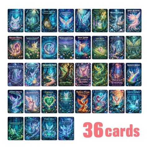 Carte Oracolo di Angelo Fata Mistica Onirica Carte di Guida di Meditazione Autoguarigione in Carta Patinata